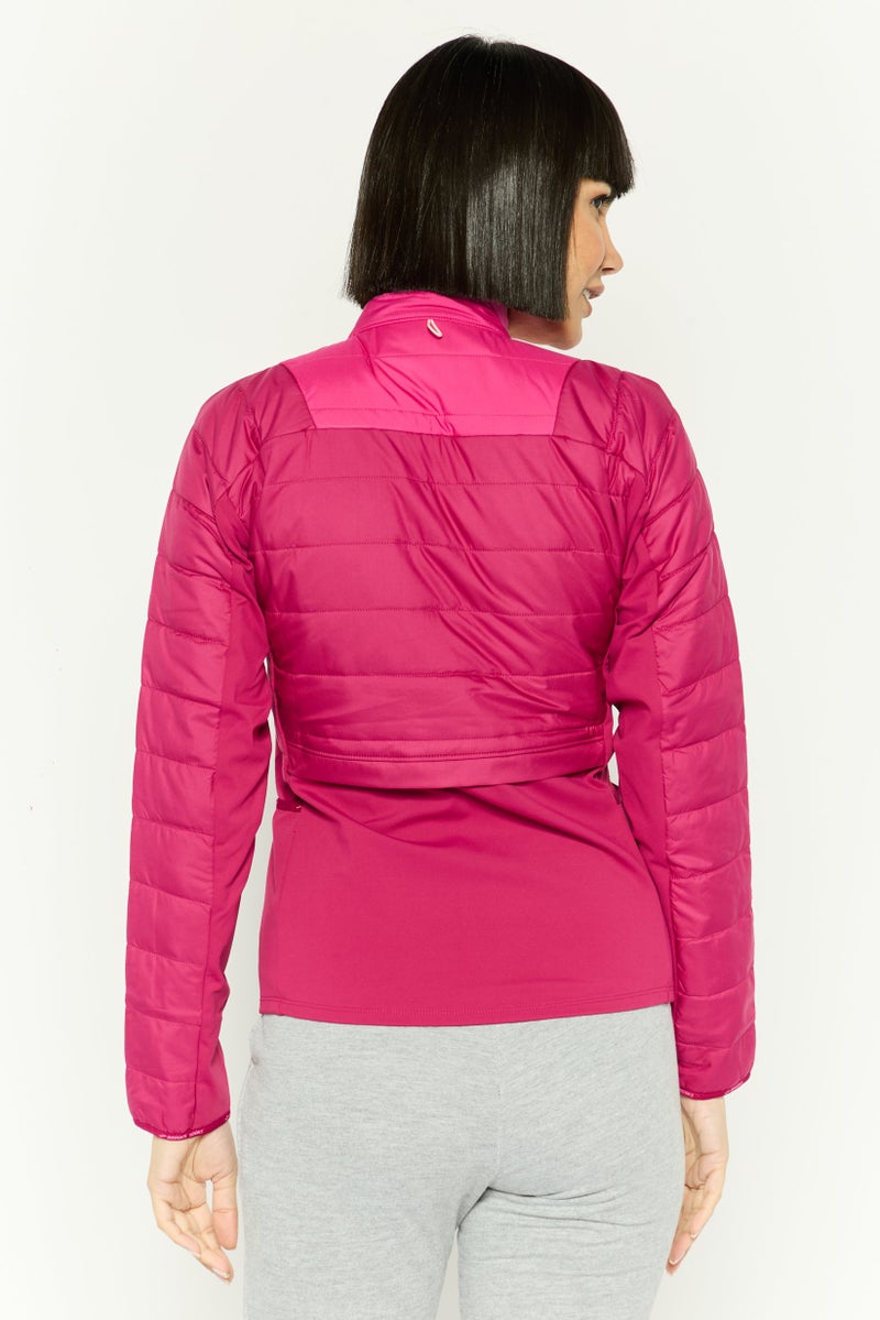 Brooks Women Sportswear Fit Long Sleeve Outdoor Jacket, Dark Pink - Image 4